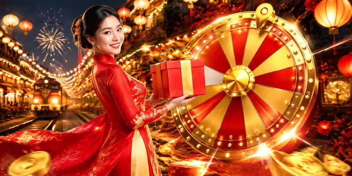 Người phụ nữ mặc áo dài tại Hà Nội tham gia chương trình rút thăm may mắn và nhận phần thưởng casino trực tuyến