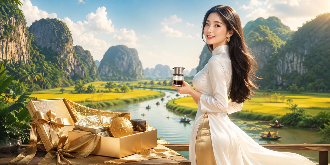 Người phụ nữ mặc áo dài tại Ninh Bình tham gia casino và chương trình thành viên VIP trên thiết bị di động