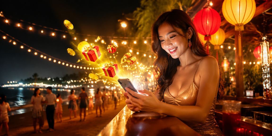 Người dùng tại Phú Quốc trải nghiệm casino và jackpot trên điện thoại di động ban đêm