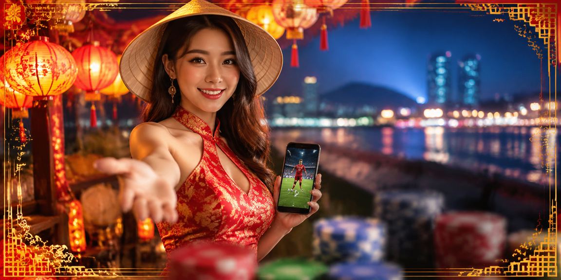 Quang cảnh chợ đêm Vũng Tàu nhộn nhịp, người dùng tham gia cá cược thể thao trực tuyến qua điện thoại